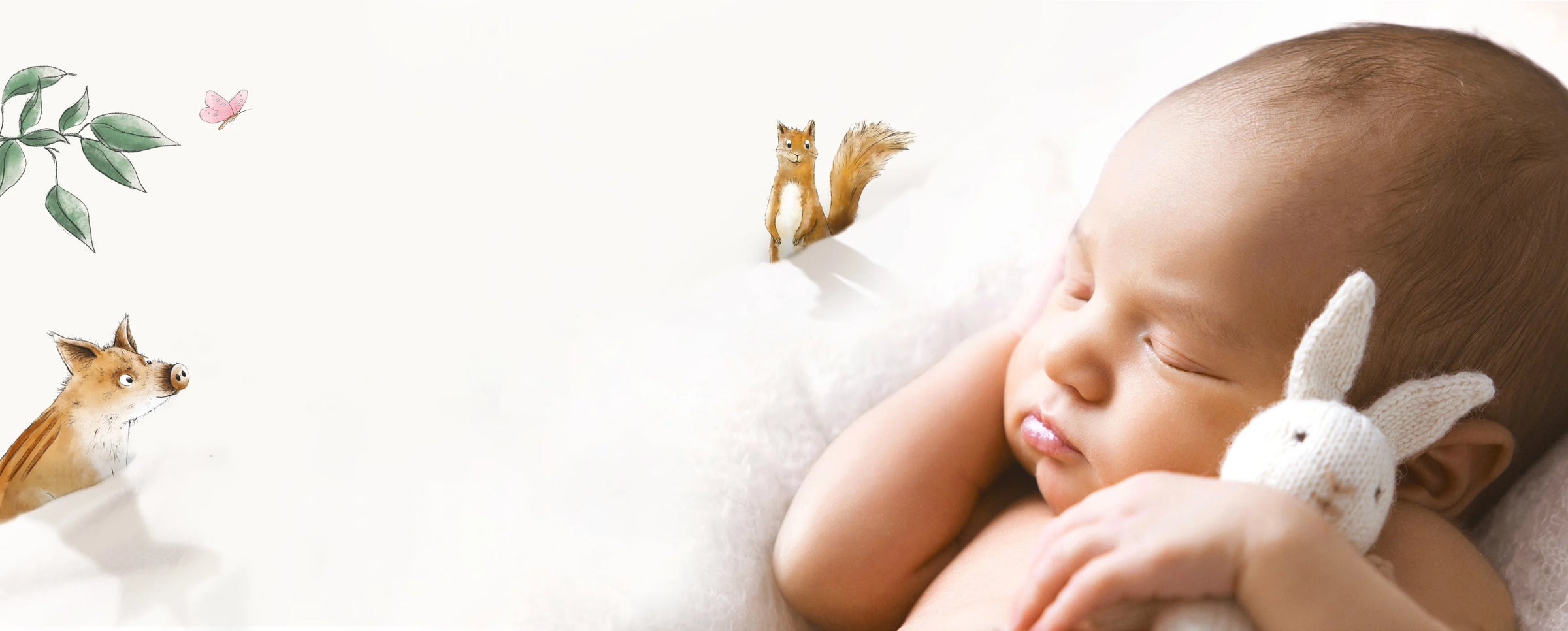 A sleeping baby cradled safely, vujo Frischling for midwives